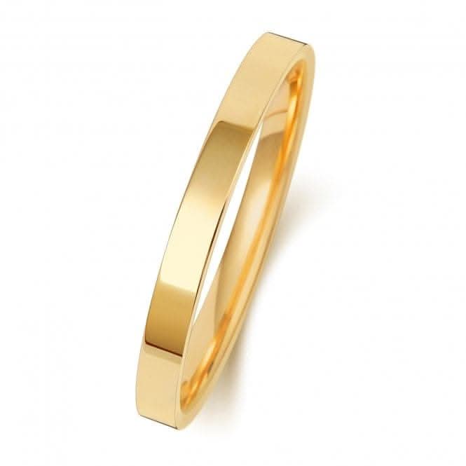 Wedding Band 9K Flat Court 2mm-1.40 Wedding Ring W121M