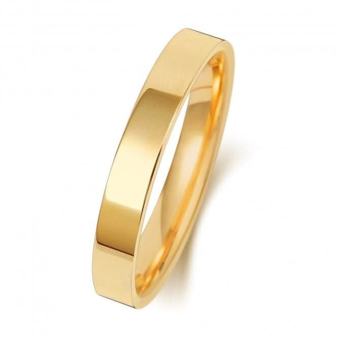 Wedding Band 9K Flat Court 3mm-1.40 Wedding Ring W123M