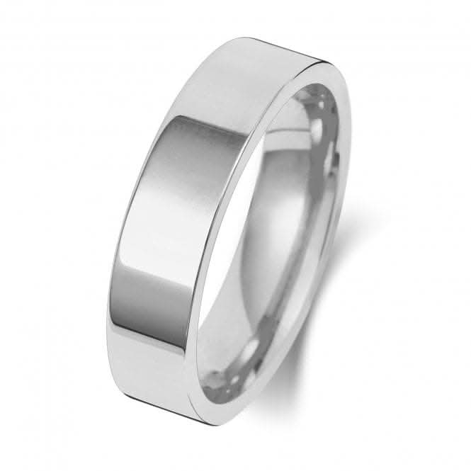 Wedding Band 9K Flat Court 5mm-1.75 Wedding Ring W125WH