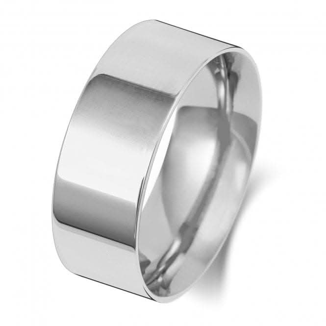 Wedding Band 9K Flat Court 8mm-1.5 Wedding Ring W128WM