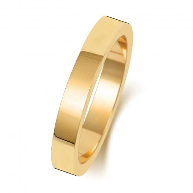 Wedding Band 9K Flat Flat 3 mm - 1.15 Wedding Ring W173L