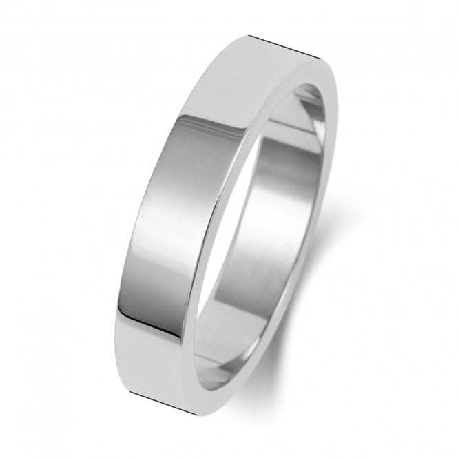 Wedding Band 9K Flat Flat 4 mm - 1.2 Wedding Ring W174WL