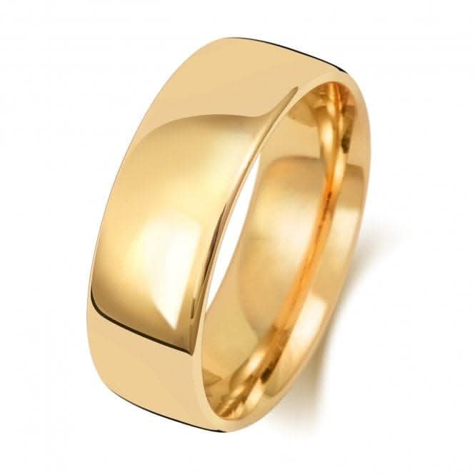 Wedding Band 9K Slight Court 7 mm-1.8 Wedding Ring W117H