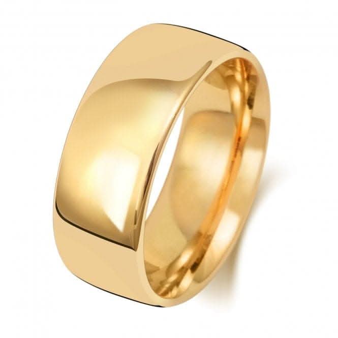 Wedding Band 9K Slight Court 8mm-1.25 Wedding Ring W118L
