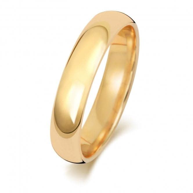 Wedding Band 9K Trad Court 4mm Wedding Ring W164H