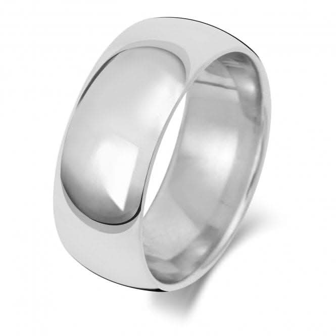Wedding Band 9K Trad Court 8mm Wedding Ring W168WH