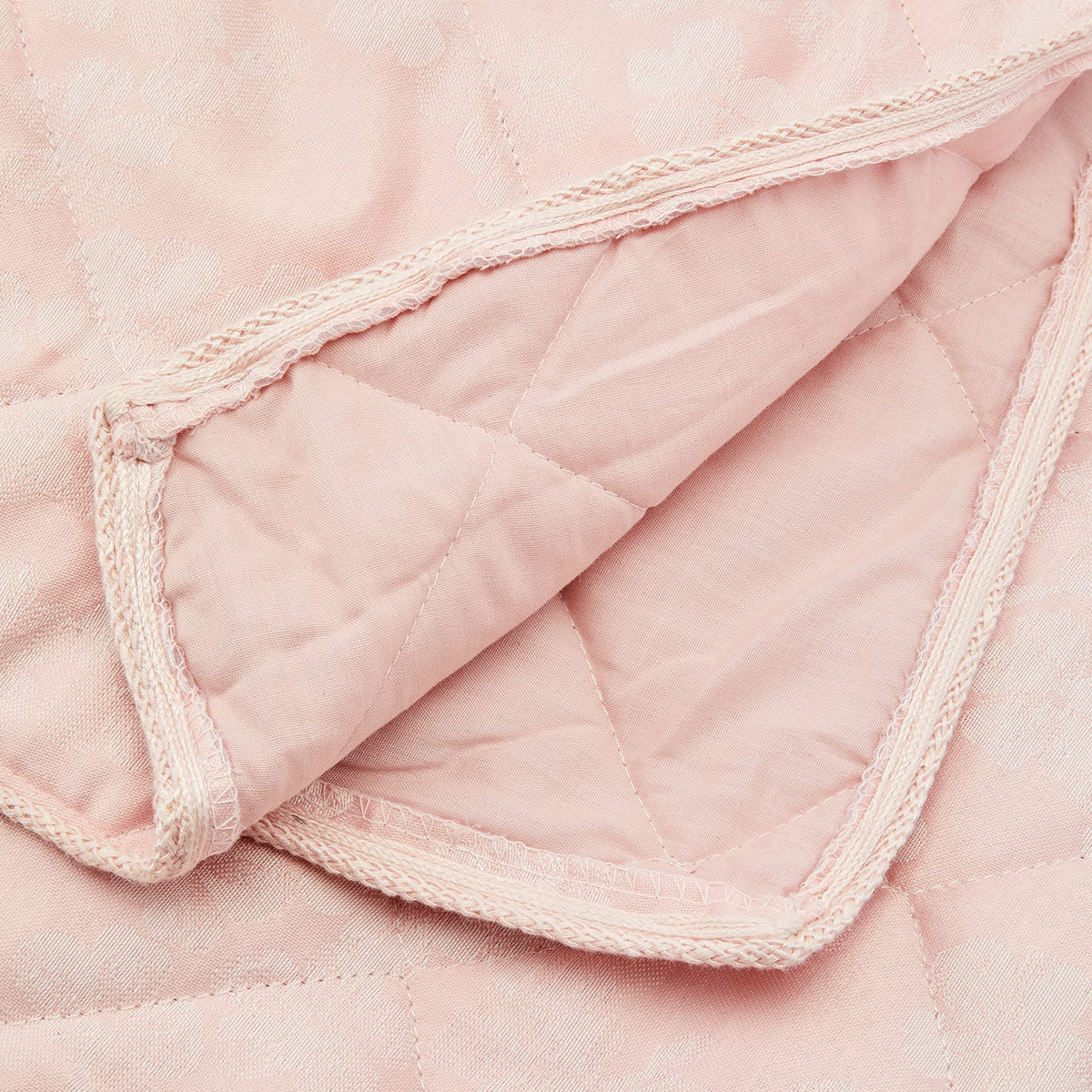 Dreams & Drapes Serene Blossom-Jacquard Bedspread, Blush Pink,240x220cm