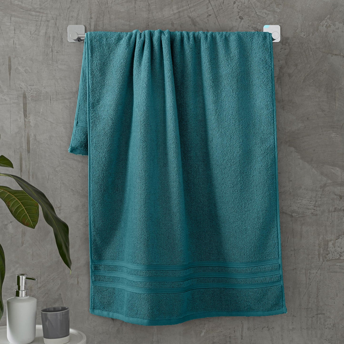 Catherine Lansfield Zero Twist Cotton 70x120cm Bath Towel Teal Green