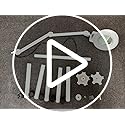 Sanqiao 5X Magnifying Vertical Lamp Floor Stand LED Magnifier Lamp Adjustable Beauty Light Beauty Salon Tattoo Nail Skin White
