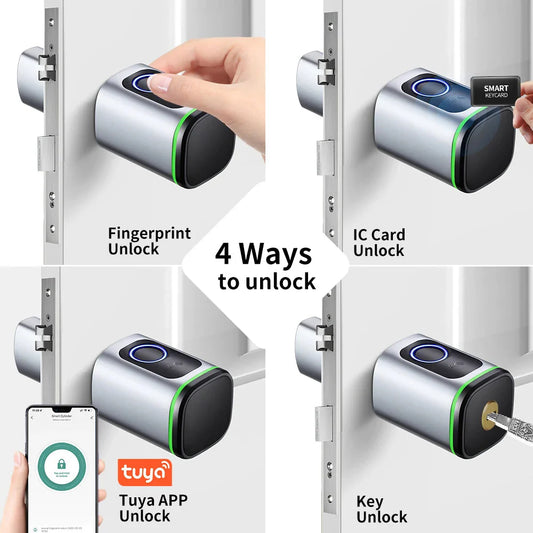 Smart Lock With Tuya Bluetooth Fingerprint 13.56mhz IC Card Include