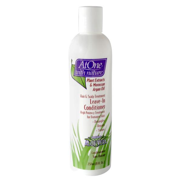 AtOne With Nature Leave-In Conditioner 8 oz / 237 ml - Restore & Strengthen Dry, Damaged Hair