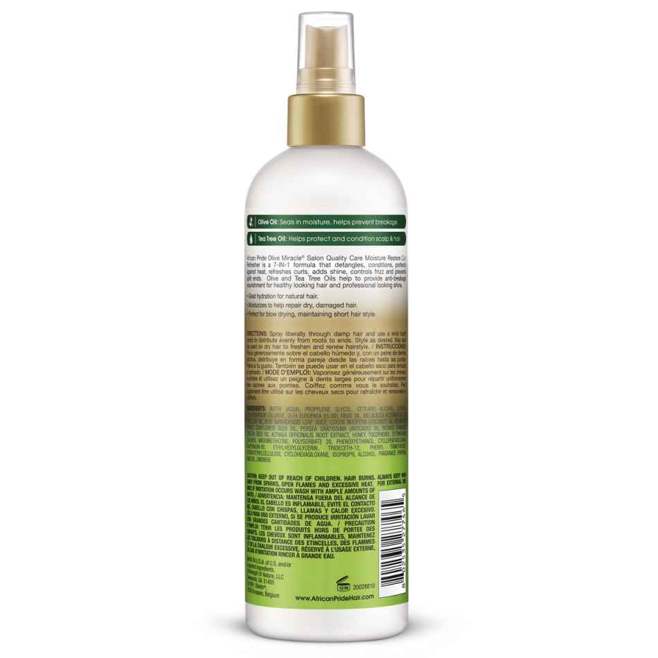 African Pride Olive Miracle Moisture Restore Curl Refresher 12oz
