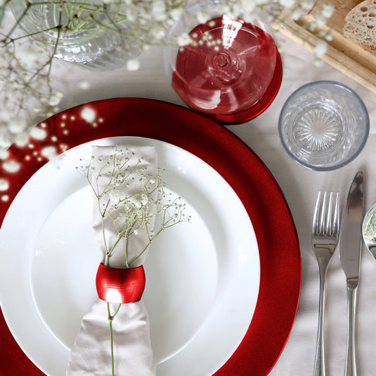 12pc Metallic Charger Plates Set