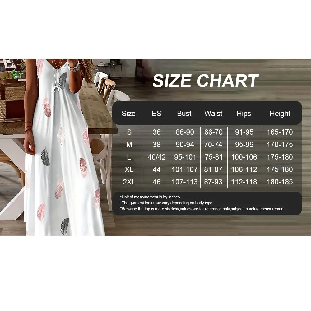 Summer Maxi Dress for Women – Elegant V-Neck Sleeveless Beach & Party Dresses