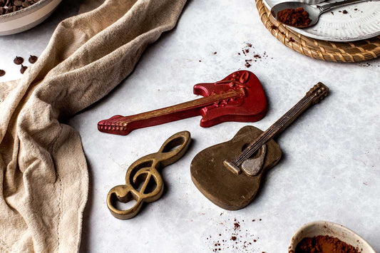 Music Fans Chocolate Gift Box - Acoustic Guitar, Electric Guitar & Music Note