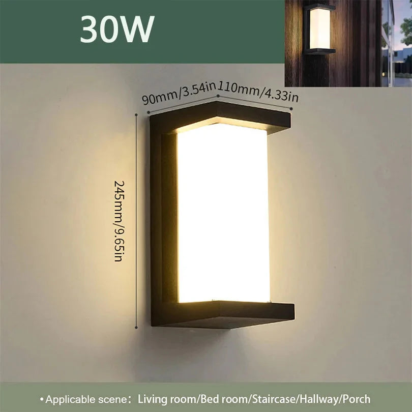 Led Outdoor Wall Light Waterproof IP66 Motion Sensor
