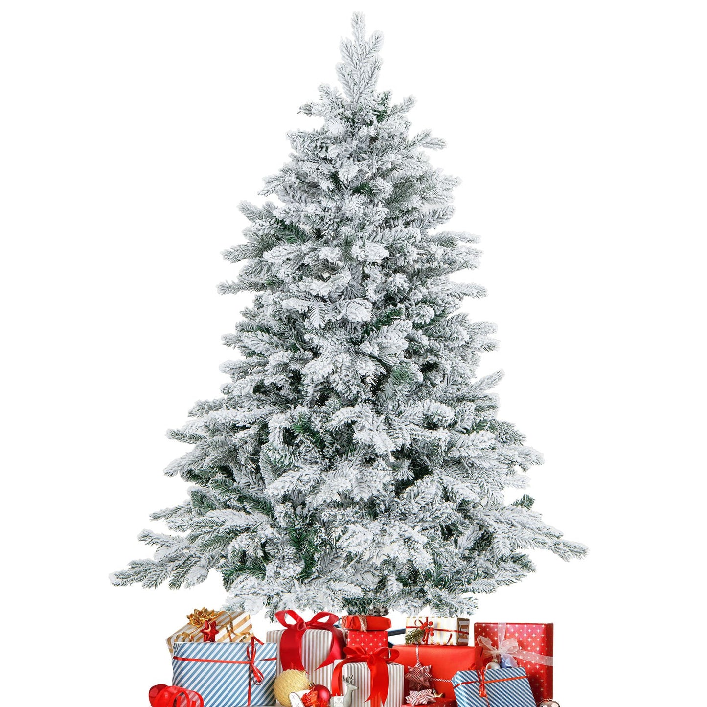 Artificial Xmas Tree Flocked Christmas Tree with Branch Tips-M