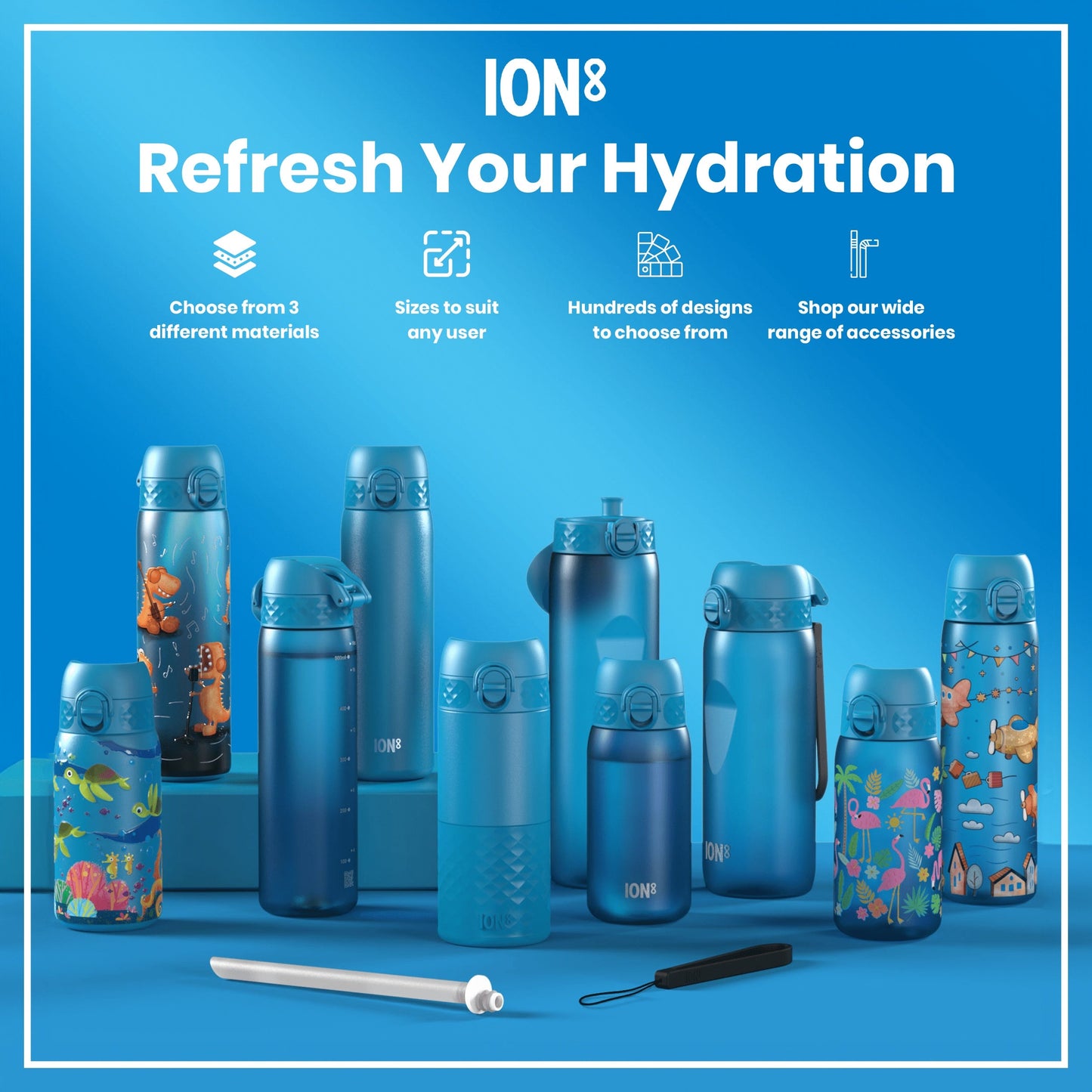 Bottle, Recyclon, Blue, 750ml