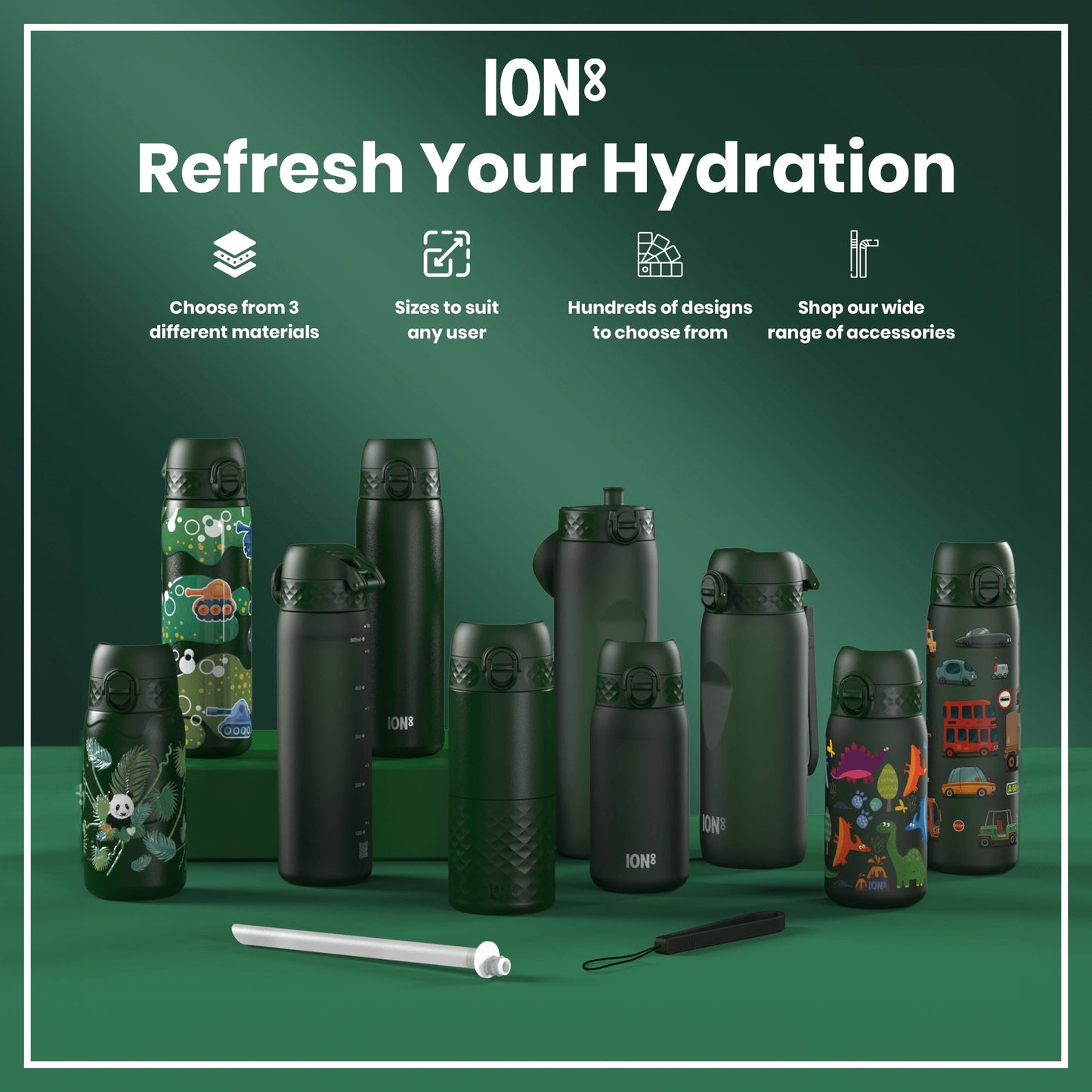 Insulated Steel, Travel Mug, Dark Green, 360ml