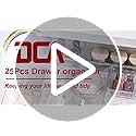 DCA 25 PCS Clear Plastic Drawer Organizer Tray, Bathroom Organizers and Storage Bins for Makeup, Kitchen Utensils, Jewelries, Gadgets, Office Desk