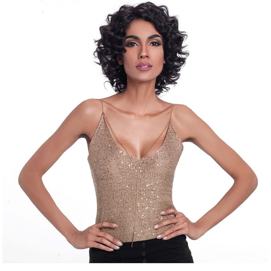 Sleek Betris Virgin Gold Human Hair Wig - Premium Silky Soft Virgin Hair for Effortless Styling
