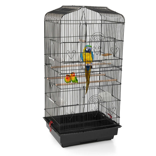 Bird Cage Large Metal - Black/White