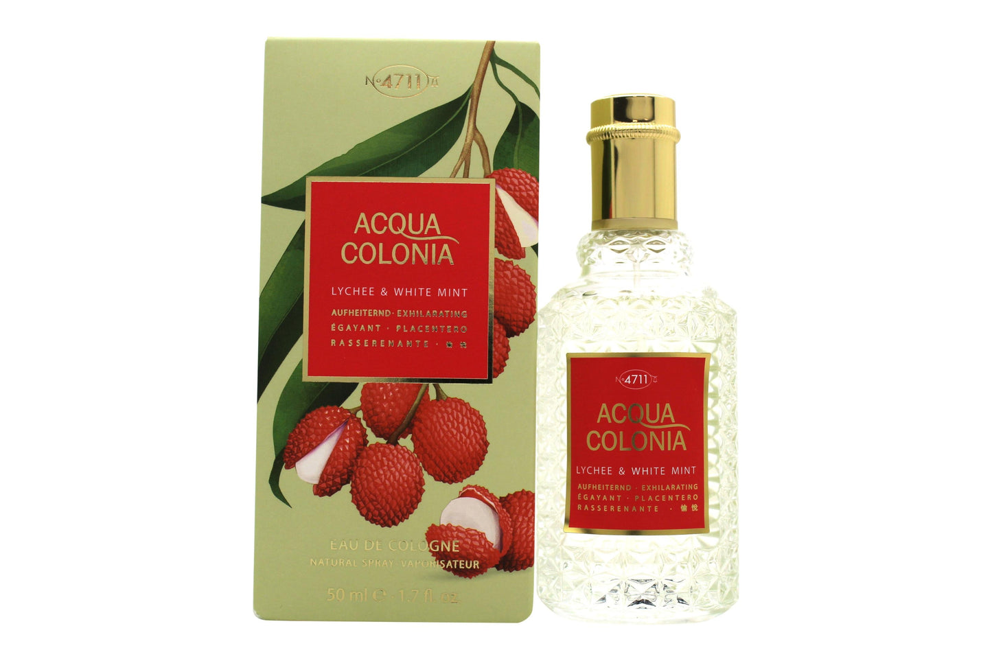 Mäurer & Wirtz 4711 Acqua Colonia Lychee & White Mint Eau de Cologne 50ml Spray Unisex Fragrance