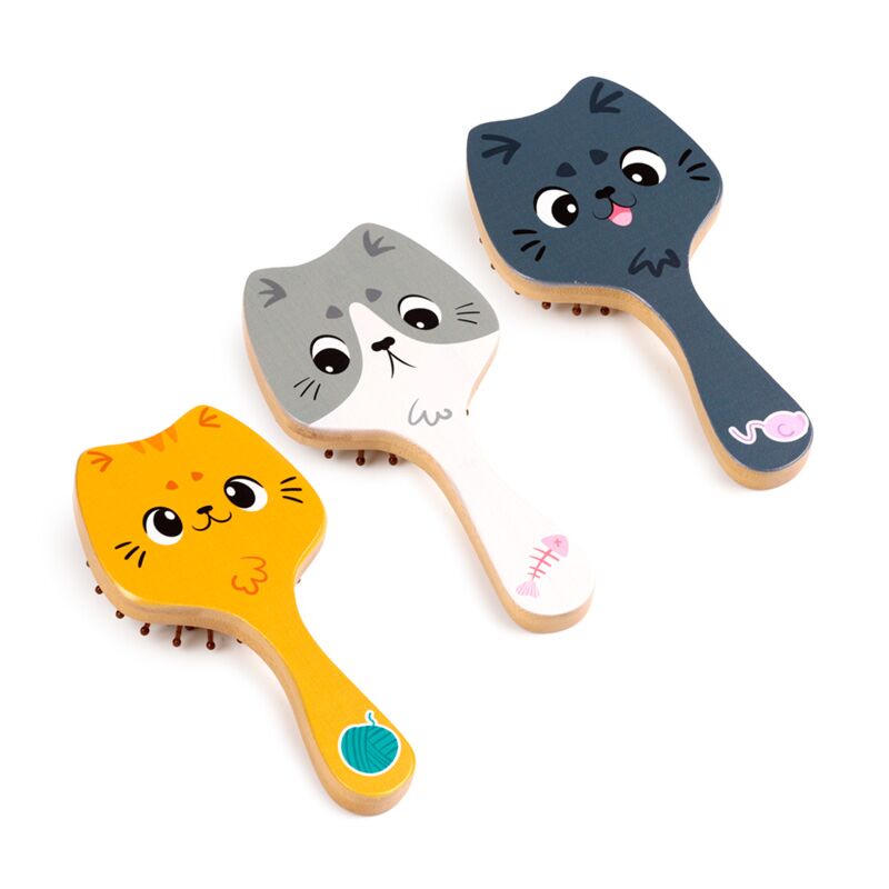Bamboo Shaped Hair Brush - Beans & Co Cats