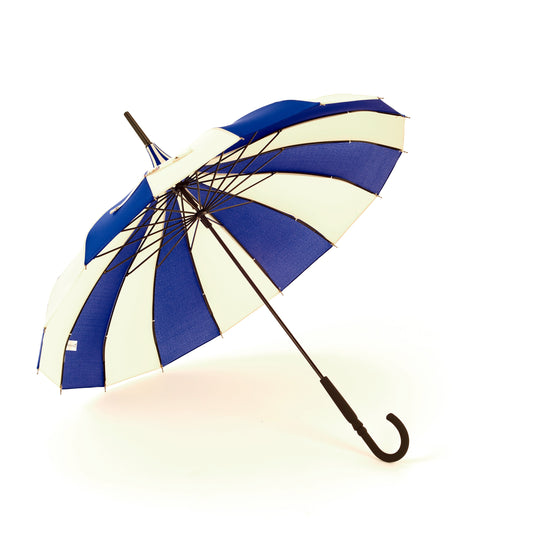 Boutique Classic Pagoda Umbrella in Blue and Cream