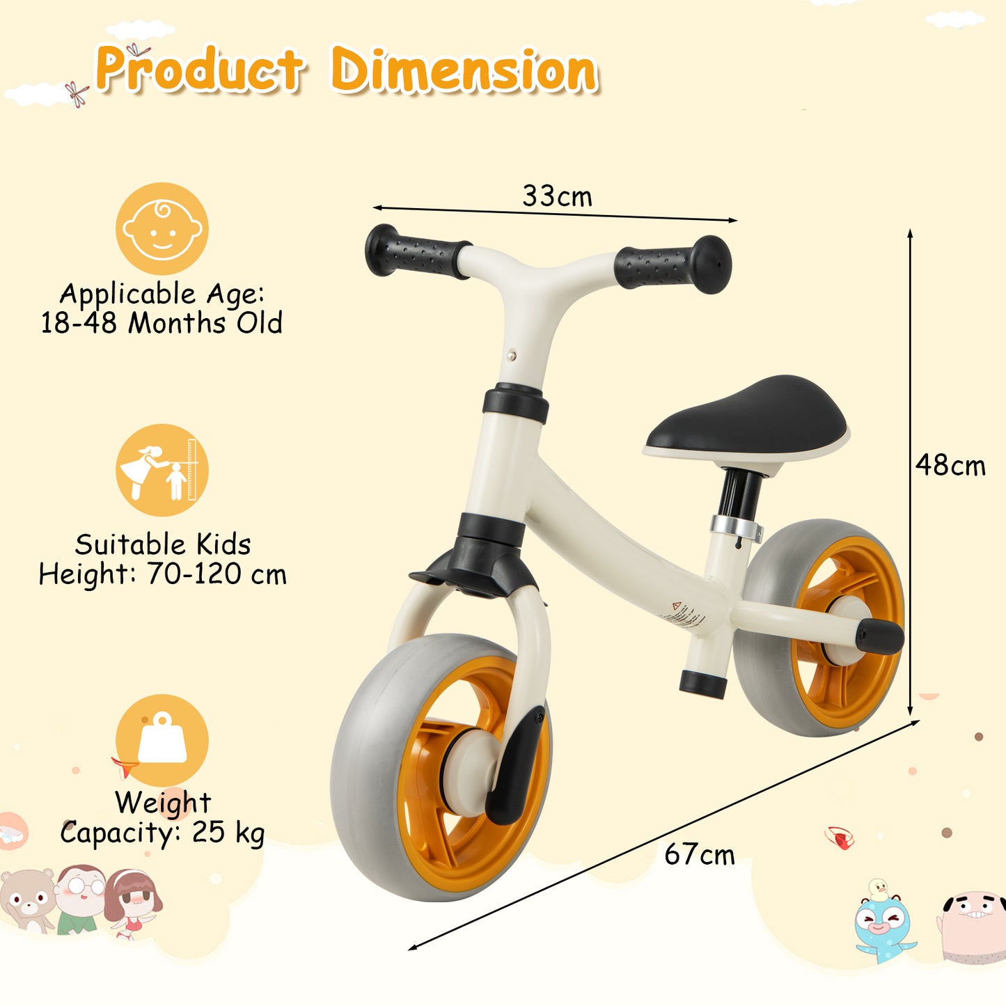 Baby Balance Bikes with Adjustable Seat Height for 18-48 Months-Blue
