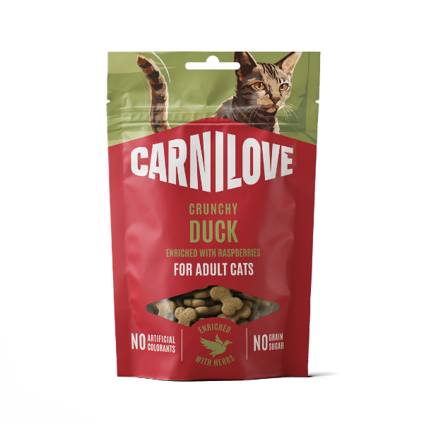 Carnilove Duck with Raspberries Crunchy Cat Treats 10 x 50g