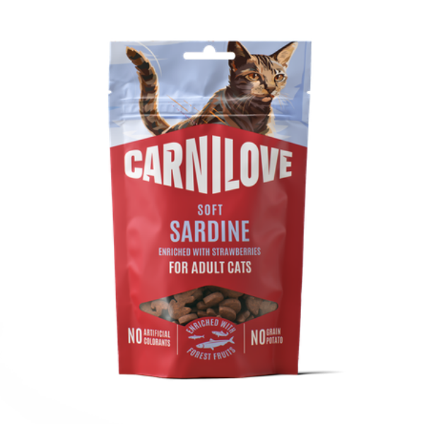 Carnilove Sardine with Strawberry Soft Cat Treats 12 x 50g