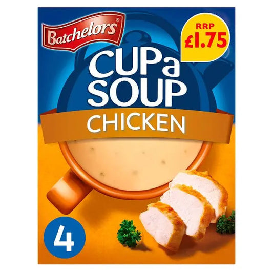 Batchelors Cup a Soup Chicken 4 Instant Soup Sachets 81g (Case of 9)