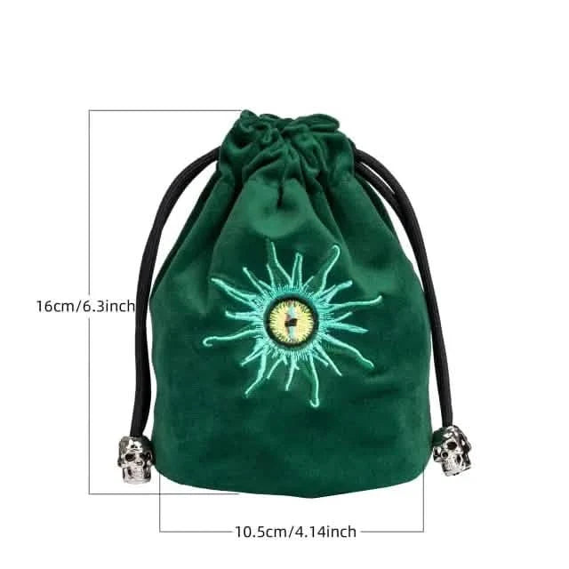Beholder | Flannel Drawstring Dice Bag | Green