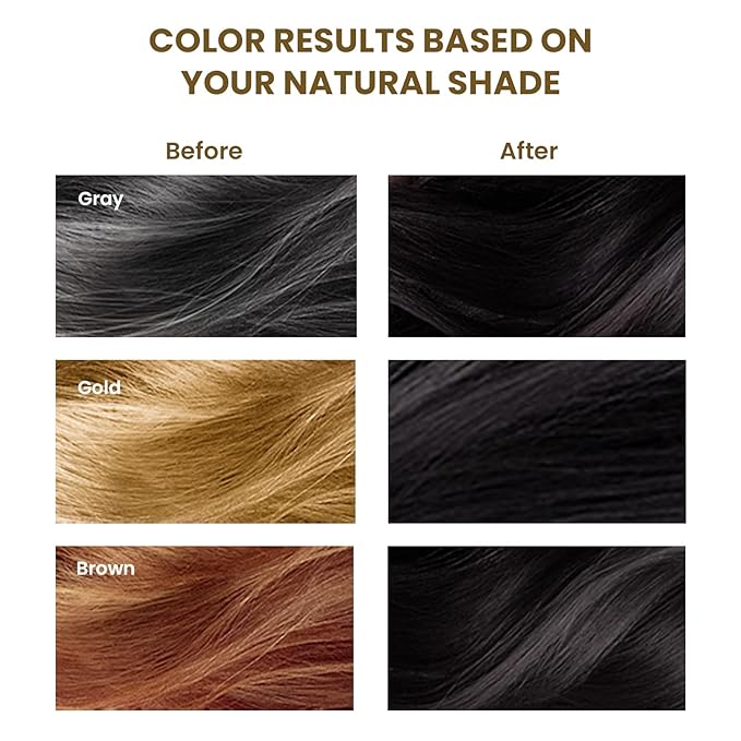 Dexe Black Hair Dye Shampoo for Instant Grey Coverage