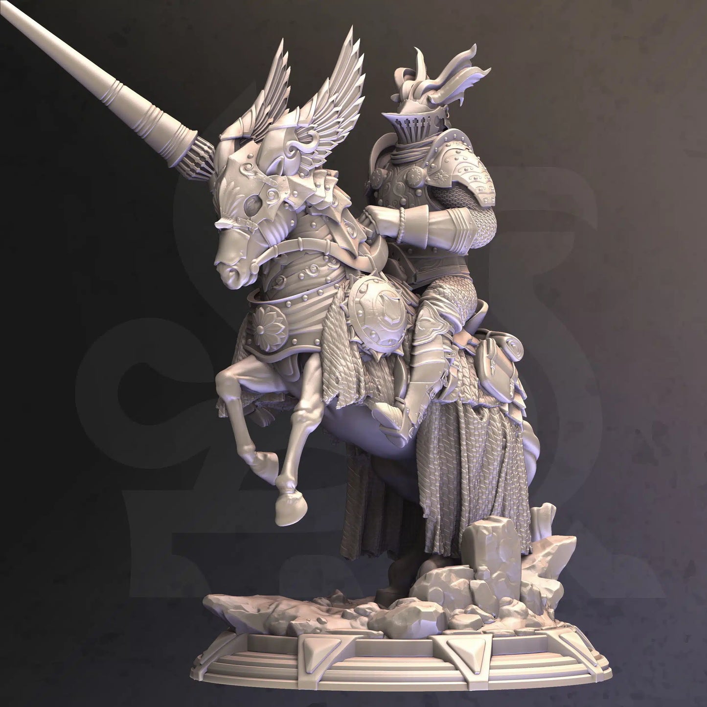 Sir Brax Attican – Dark Knight - 3D Fighter Character Miniature
