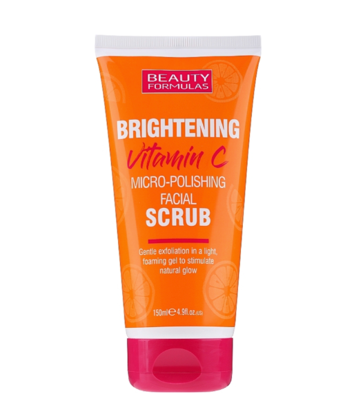 Beauty Formulas Brightening Vitamin C Micro-Polishing Facial Scrub 5 oz / 150 ml - For Radiant, Even-Toned Skin