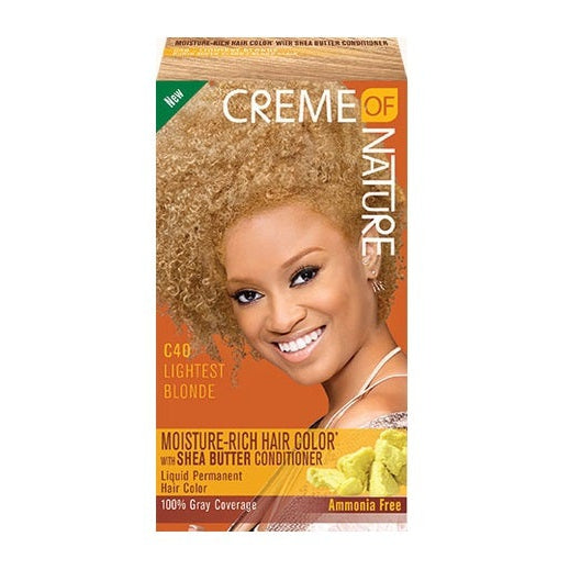 Creme of Nature Moisture Rich Hair Color Kit - For Long-Lasting, Radiant Permanent Colour & 100% Grey Coverage