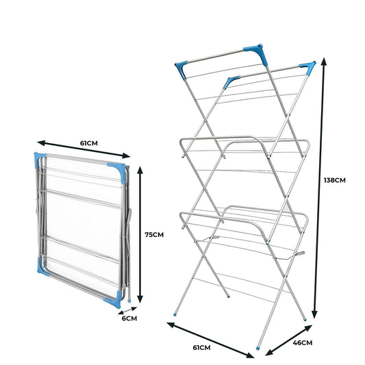 3 Tier Clothes Airer Folding Horses