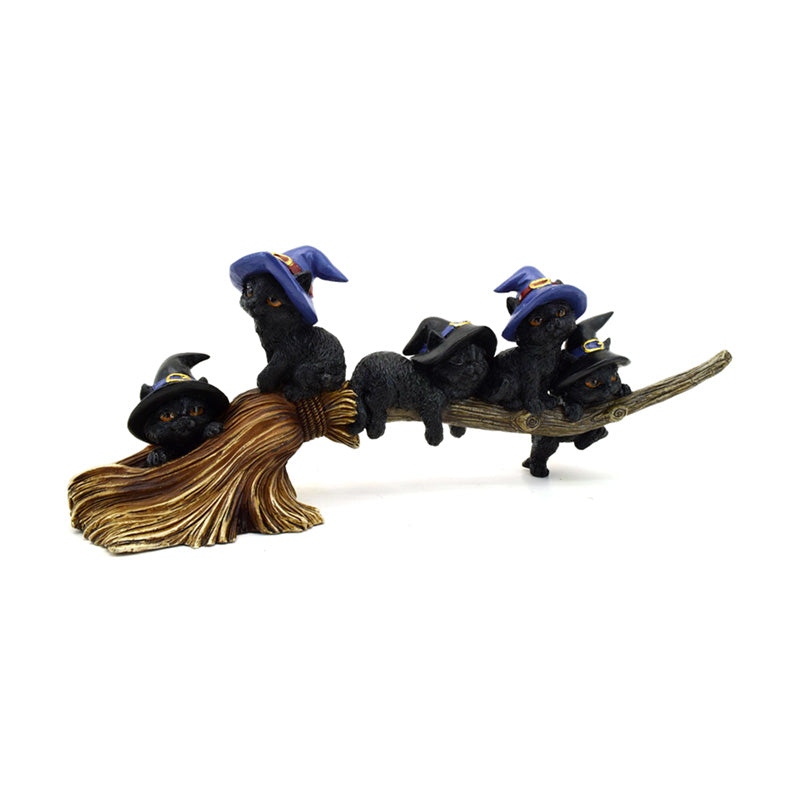 Witches Cat - Playing on Broomstick