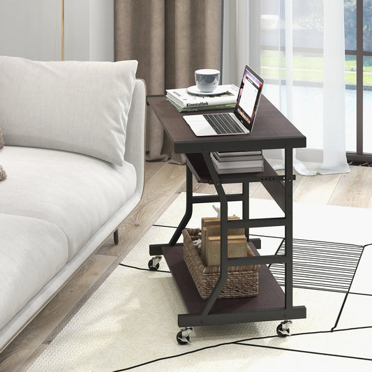 29.5" Computer Desk with Pull-out Keyboard Tray and Wheels