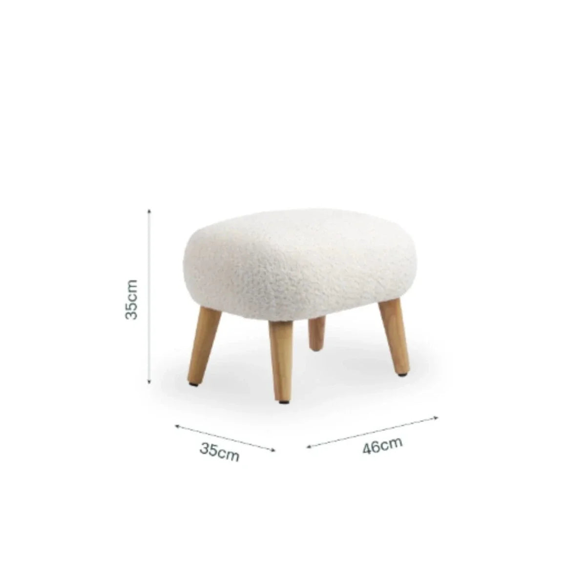 CuddleCo Etta Foot Stool - Boucle Mushroom