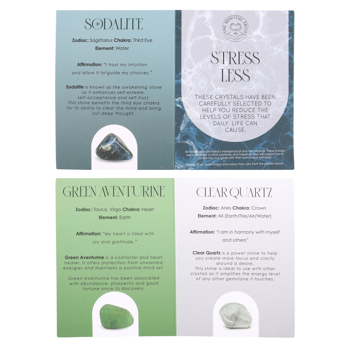 Gothic Gifts Stress Less Healing Crystal Set