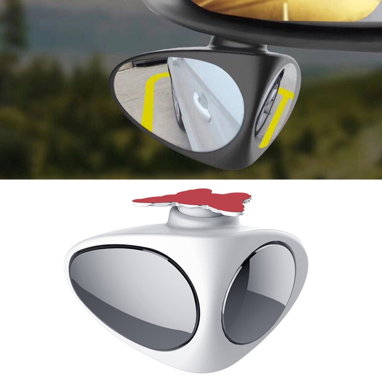 3R-051 360 Degrees Rotatable Left Blind Spot Side Assistant Mirror for Auto Car, Left Black, Left White
