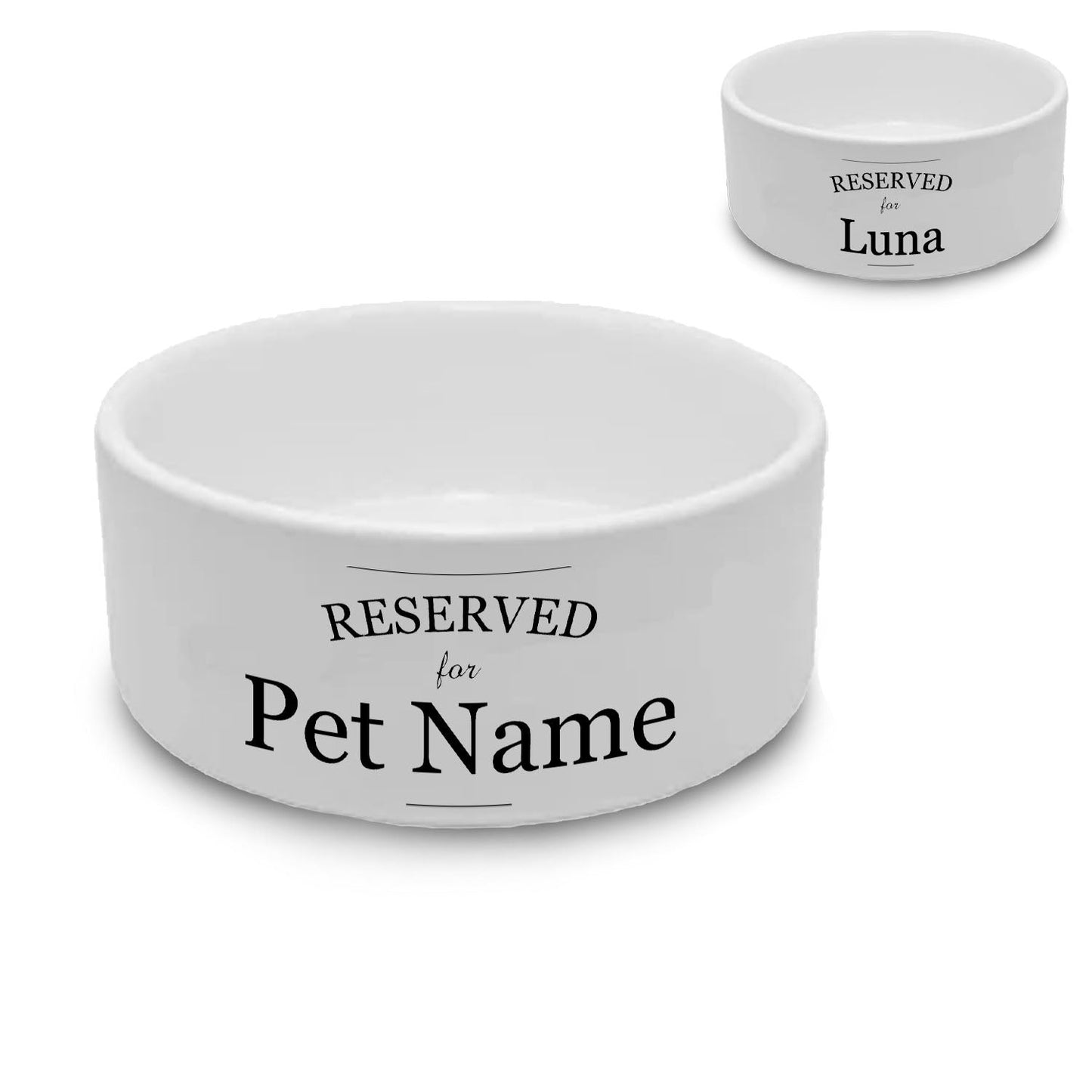 Personalised Dog Bowl with Reserved Design