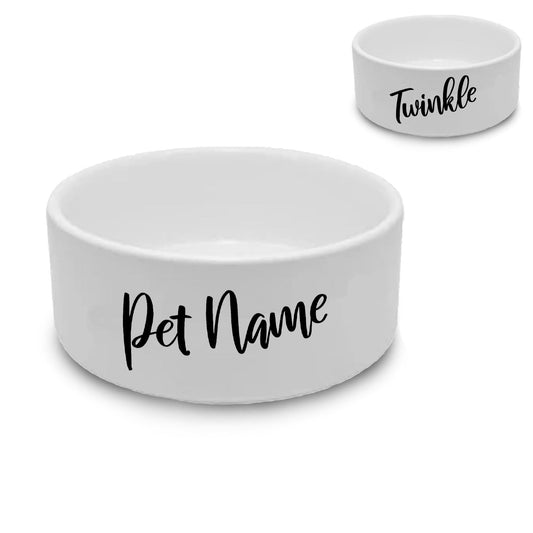Personalised Cat Bowl with Slanted Name