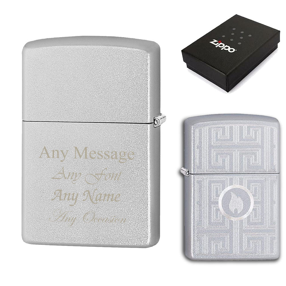 Engraved Labyrinth Design Official Zippo Windproof Lighter
