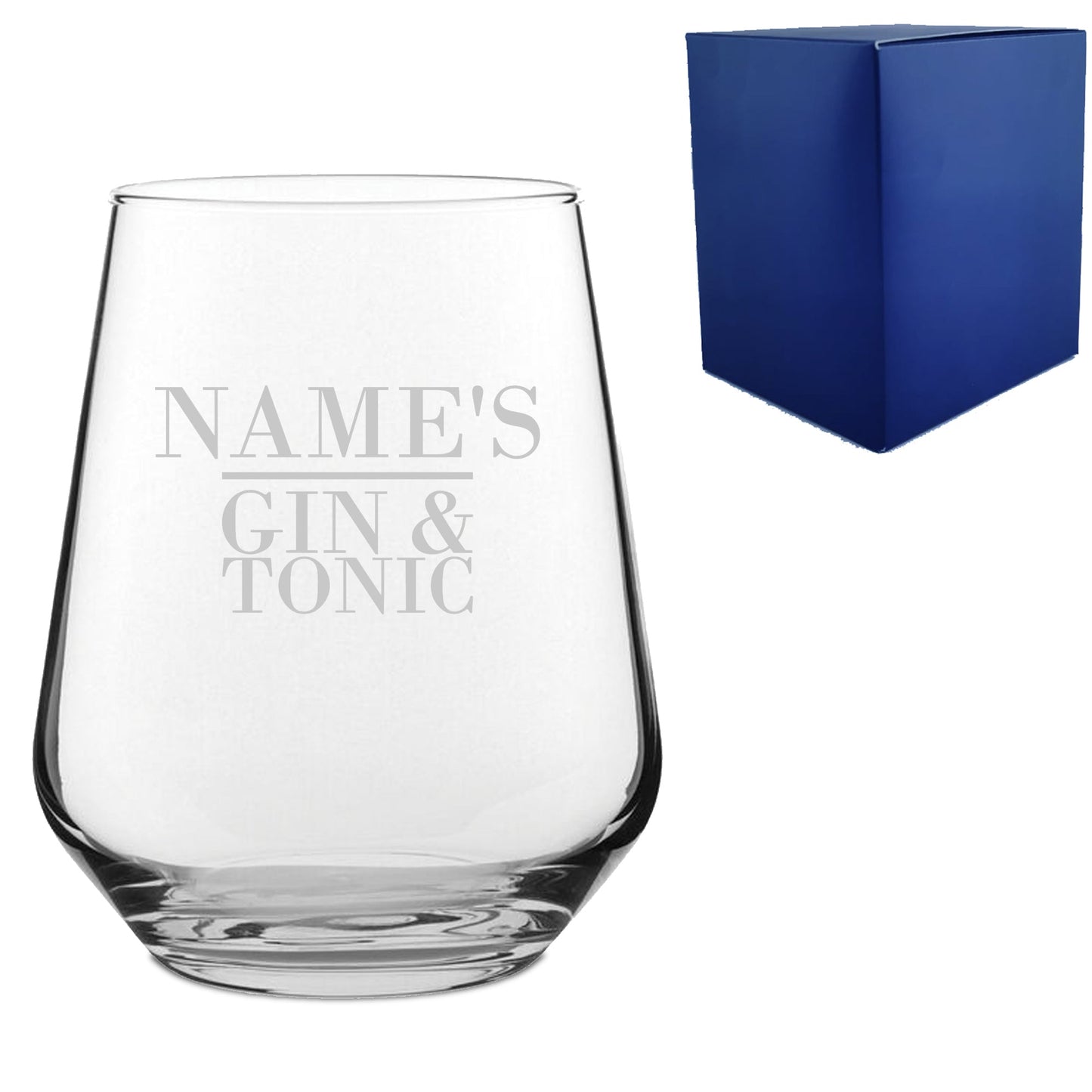 Engraved Allegra 15.5oz Tumbler with Name's Gin and Tonic Design