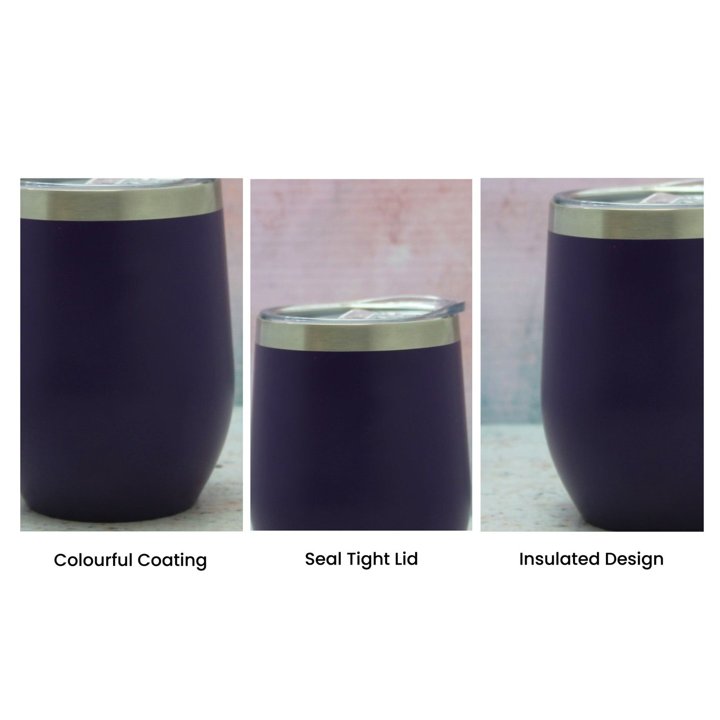 Engraved Purple Insulated Travel Cup