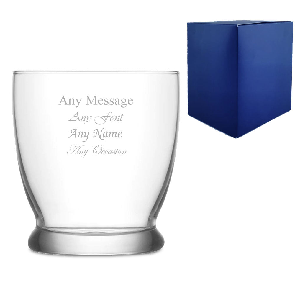 Engraved Whisky and Whiskey Glasses Collection with Gift Box, Any Message Personalization